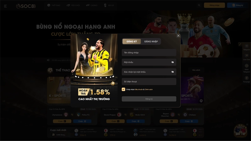 SOC88 - Trang Chủ Cá Cược Thể Thao, Live Casino, Tài Xỉu Uy Tín Hướng Dẫn Đăng Ký Và Bắt Đầu Chơi Tại SOC88